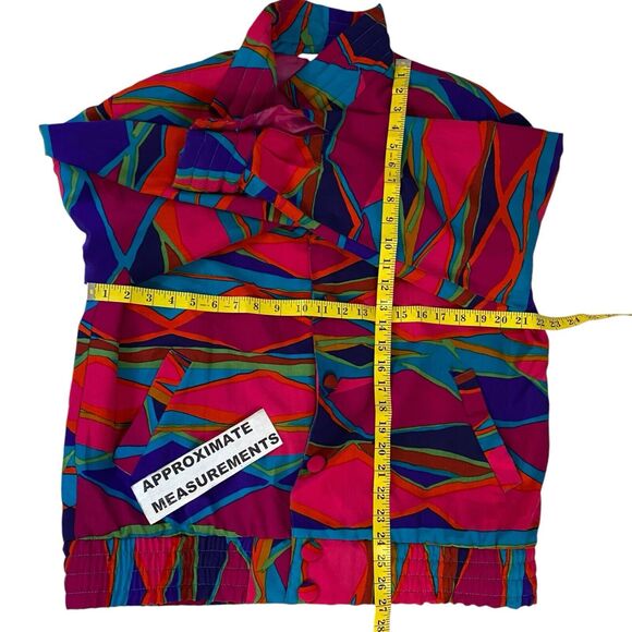 Tan Jay Blazer Womens 10 Vintage Jacket Work Office Casual Festival 90s Art - Picture 8 of 16